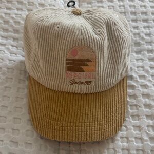 Rip Curl Cream and Tan Corduroy Hat
